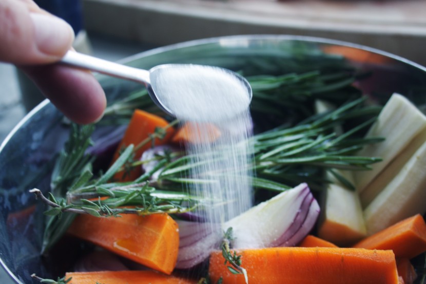 Vegetables and salt