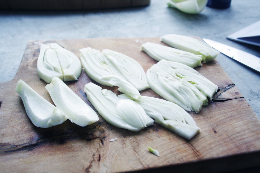 sliced fennel